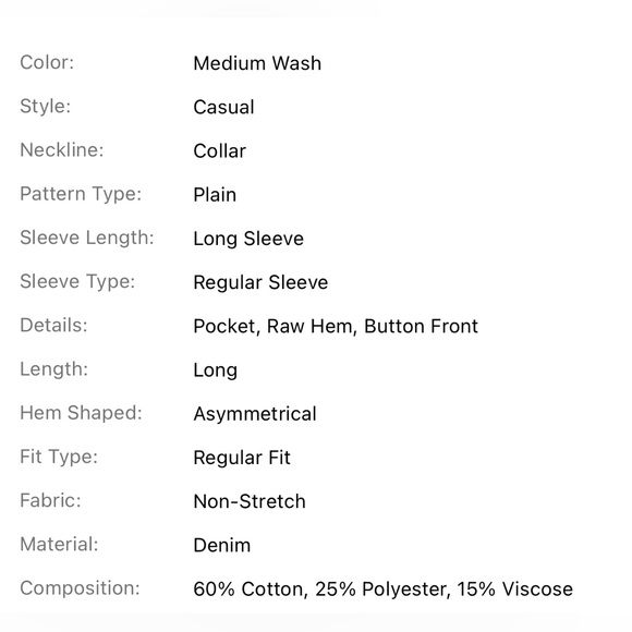 Raw hem denim top - Picture 6 of 6